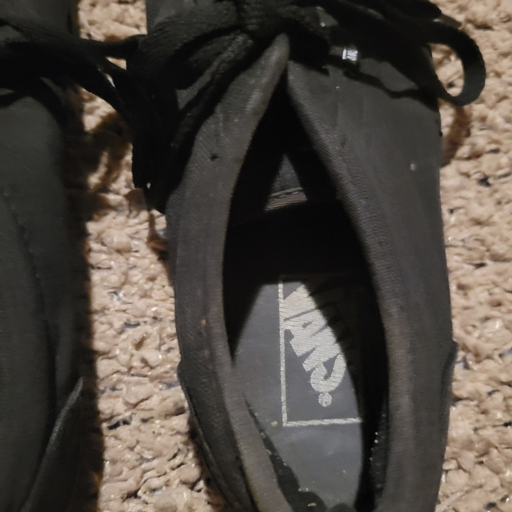 Mens VANS Canvas Shoes Black Size 8.5 - Picture 8 of 15
